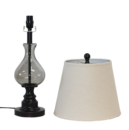 Metal & Glass Table Lamp