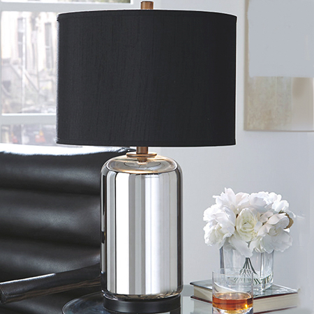 Metal & Glass Table Lamp